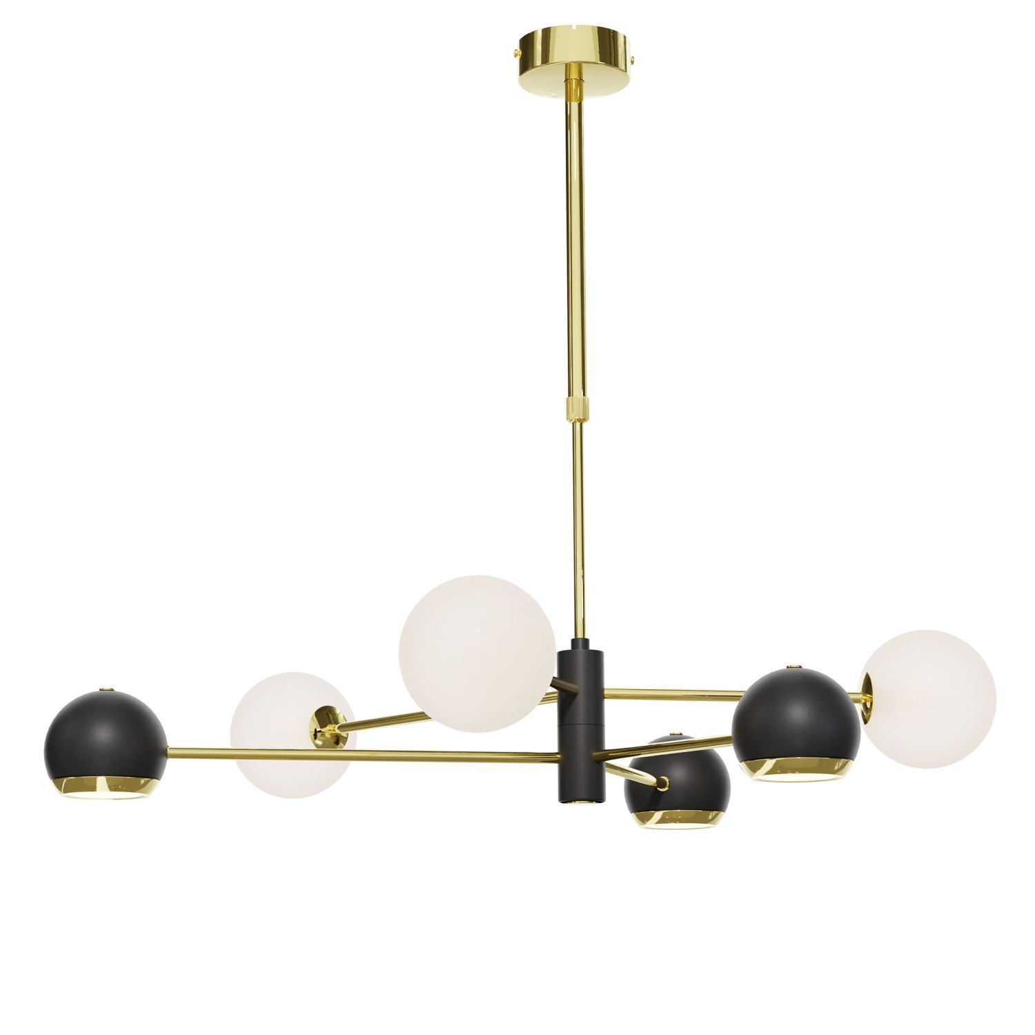 Plafonnier moderne en or noir L:94 cm faible éblouissement