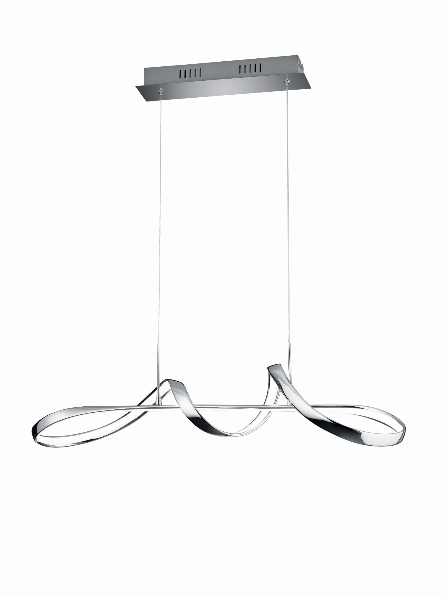 Suspension LED en chrome dimmable L:81 cm 37 W 4500 lm