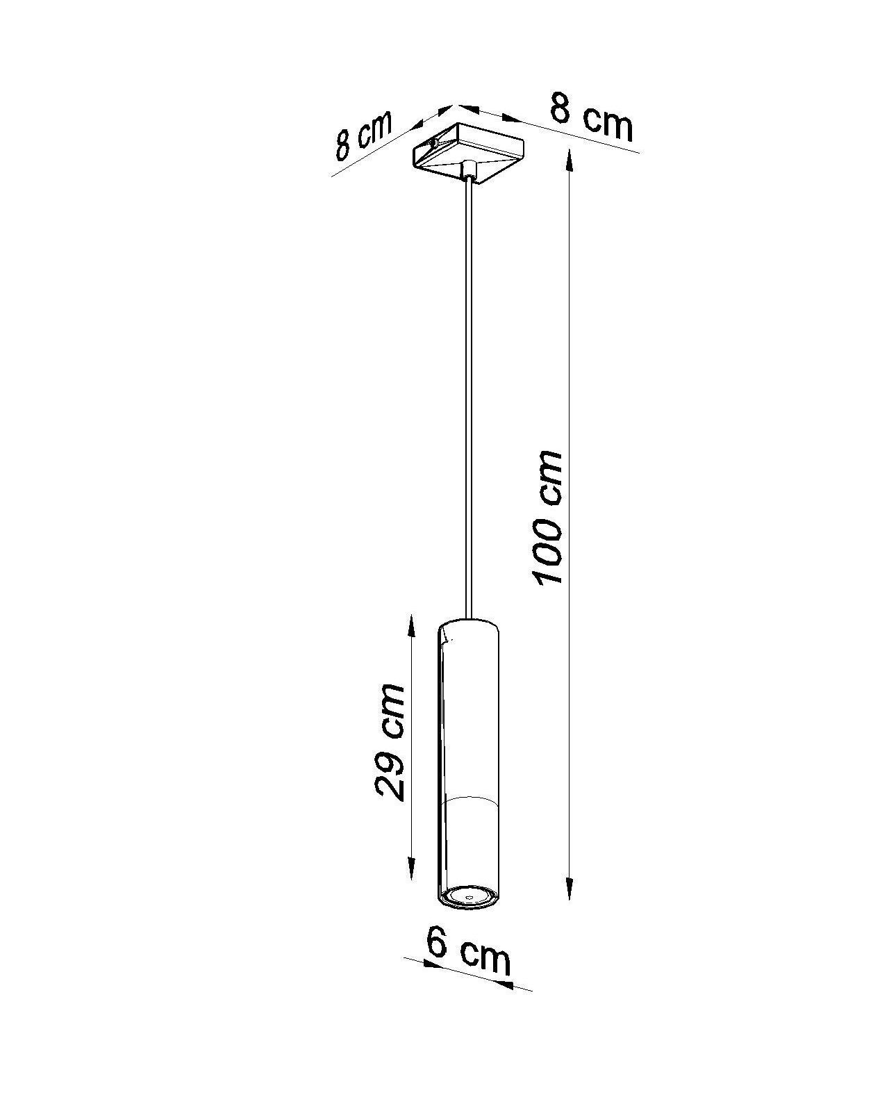 Lampe à suspendre EDYTH Noir Chrome Métal Ø 5 cm étroit GU10