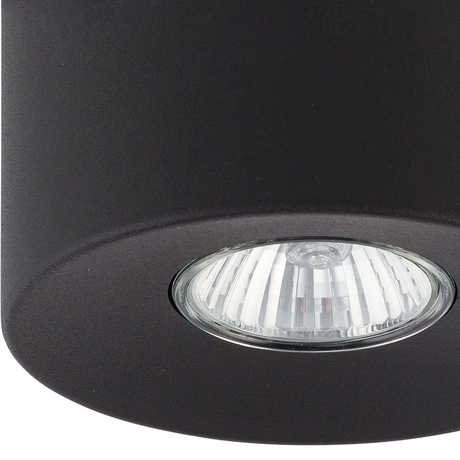 Spot de plafond en métal Ø 11 cm rond petit plat GU10 noir
