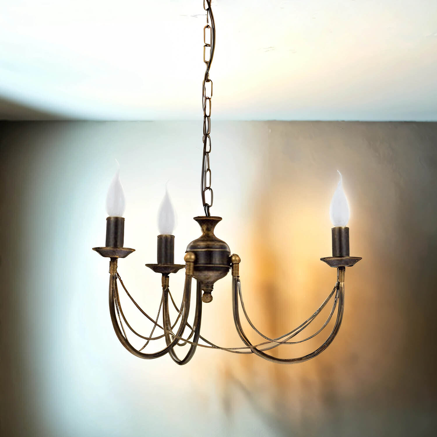 Lustre rustique Ares à 3 flammes Leuchter, Lampe