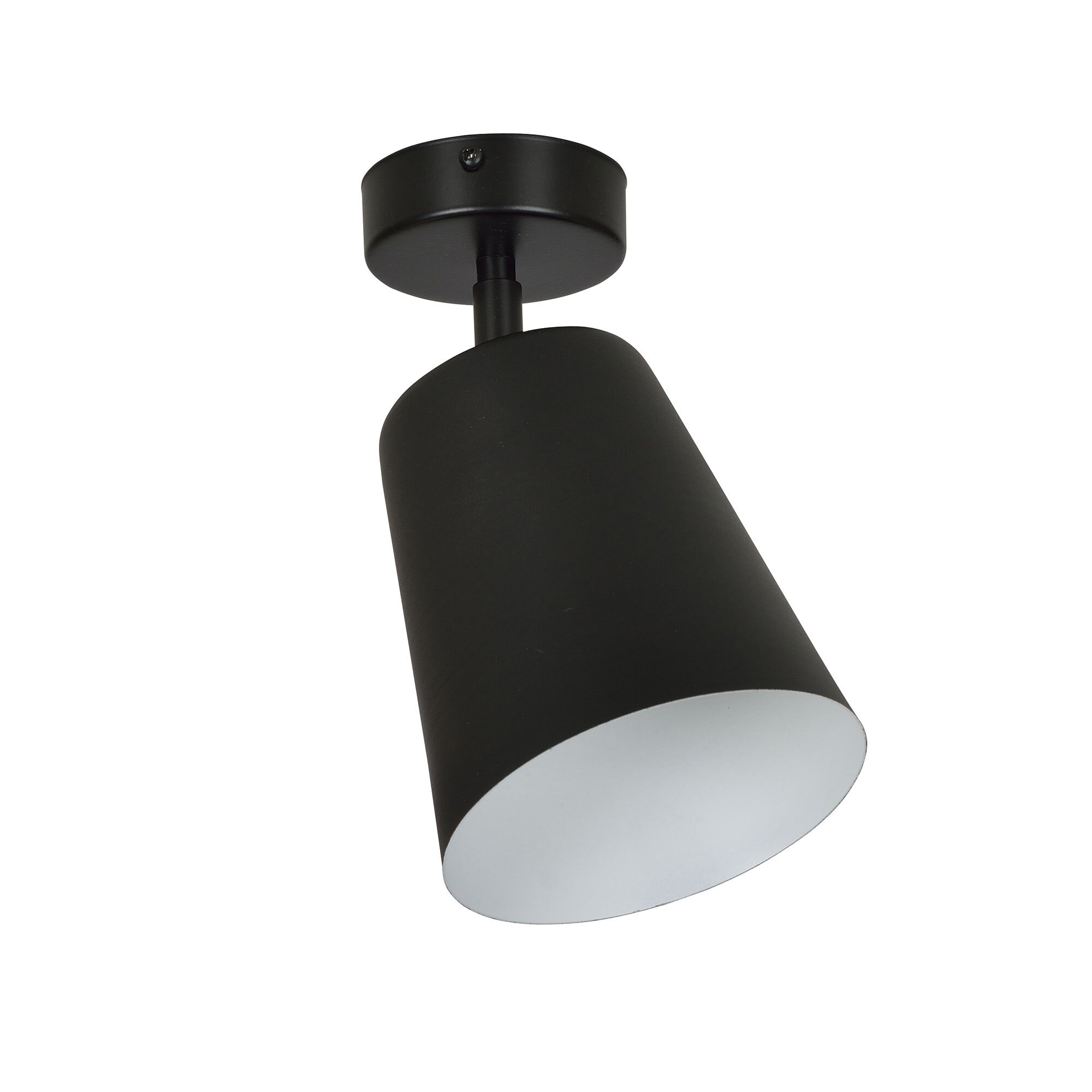 Spot de plafond flexible noir métal rétro E27