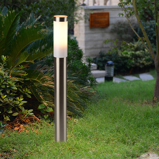 Lampe d'allée en acier inoxydable IP44 H:80cm Ø6cm Lampe de jardin