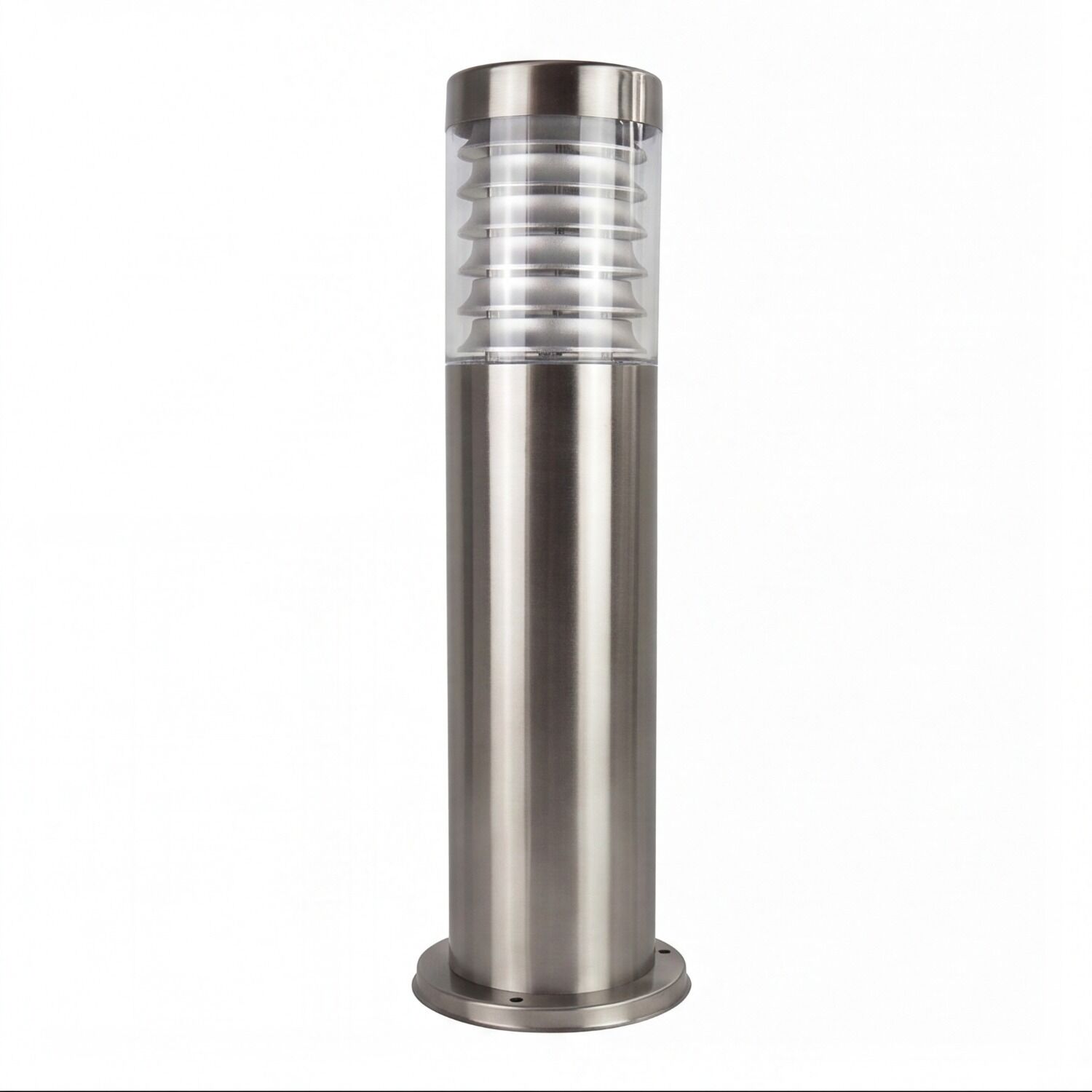 aussen-stehleuchte-wegeleuchte-jojo-1-flammig-silber-modern-137-1 Edelstahl, LED Wandlampe, Wegeleuchte, Außenleuchte, runder Sockel