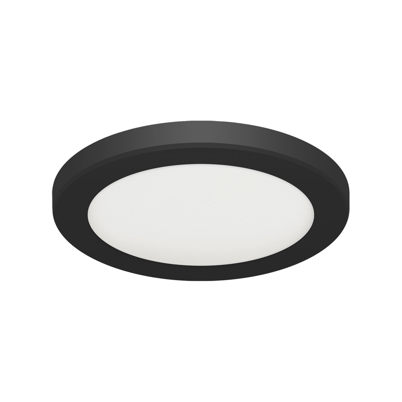 LED Deckenlampe rund D: 16,7 cm Aufputz Unterputz Schwarz Deckenleuchte, Runde Leuchte, Schwarz, White Diffuser, Deckenlampe