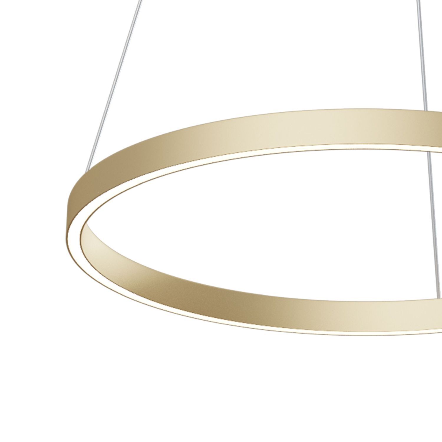 Lustre LED aluminium rond D : 60 cm H : max. 120 cm Lampe