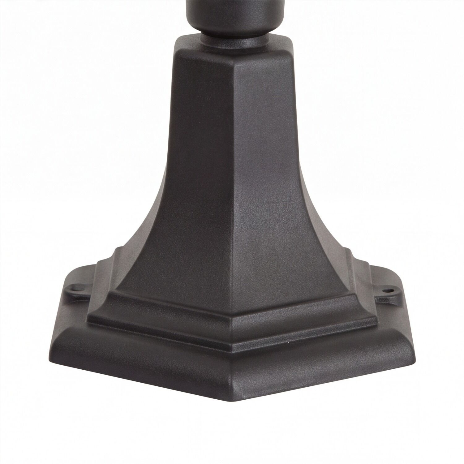 le51582-wegeleuchte-gartenlaterne-terrasse-garten-auffahrt-aussen-metall-kunststoff-matt-klassisch-rustikal-schwarz-07 Standfuß, Gussbasis, Stativfuß, Schwarz, Metalloptik