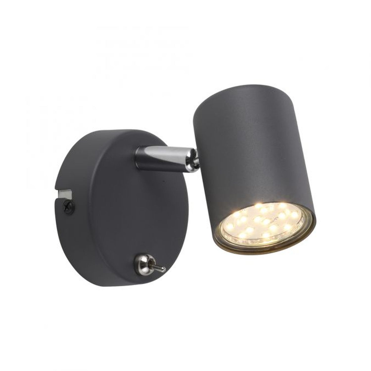 Projecteur mural mobile Noir Interrupteur GU10 P:12 cm Beleuchtung, Badezimmer, Drinnen, Zimmer, Duscharmatur