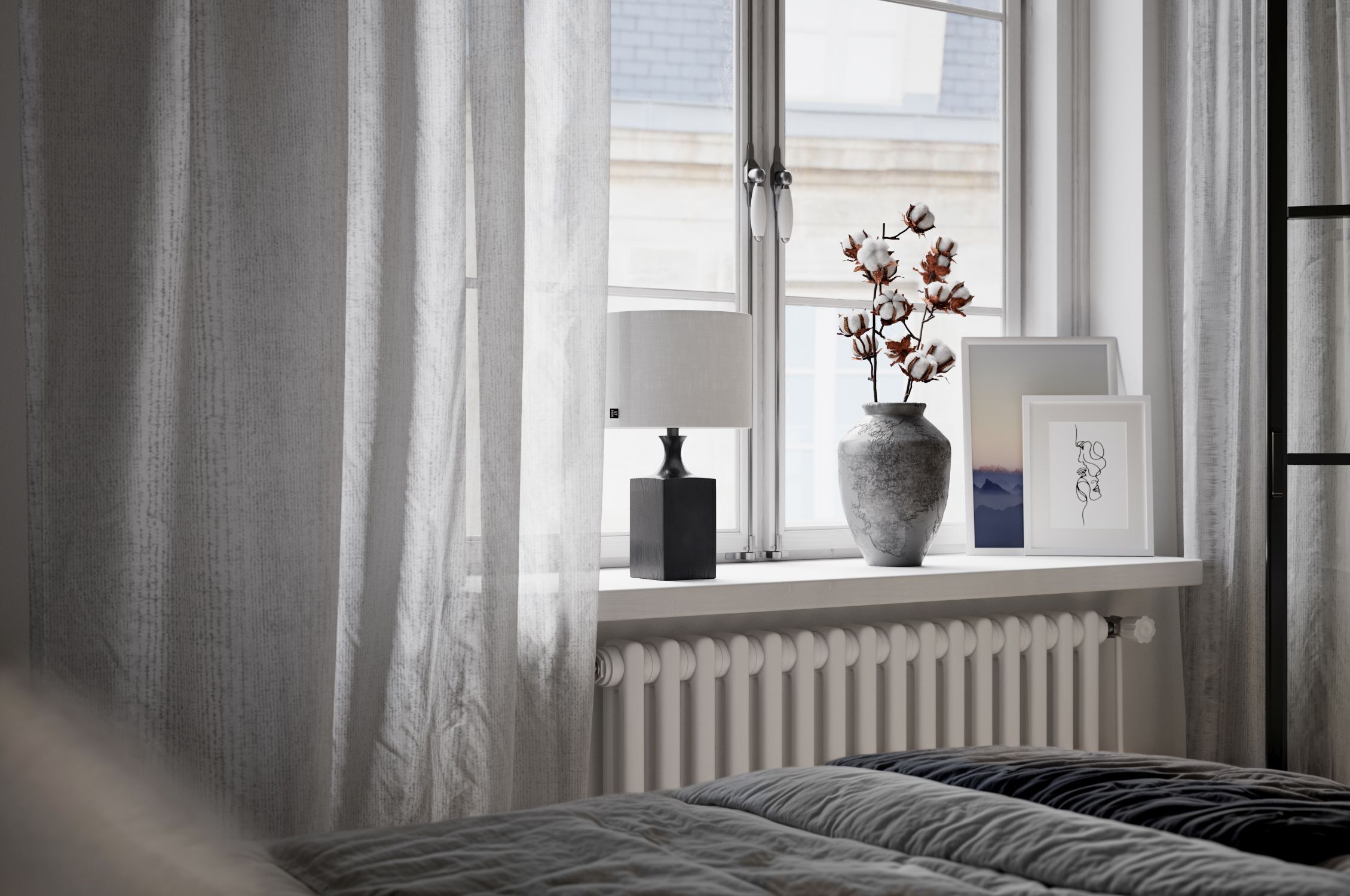 Fenster, Fensterbank, Drinnen, Innenarchitektur