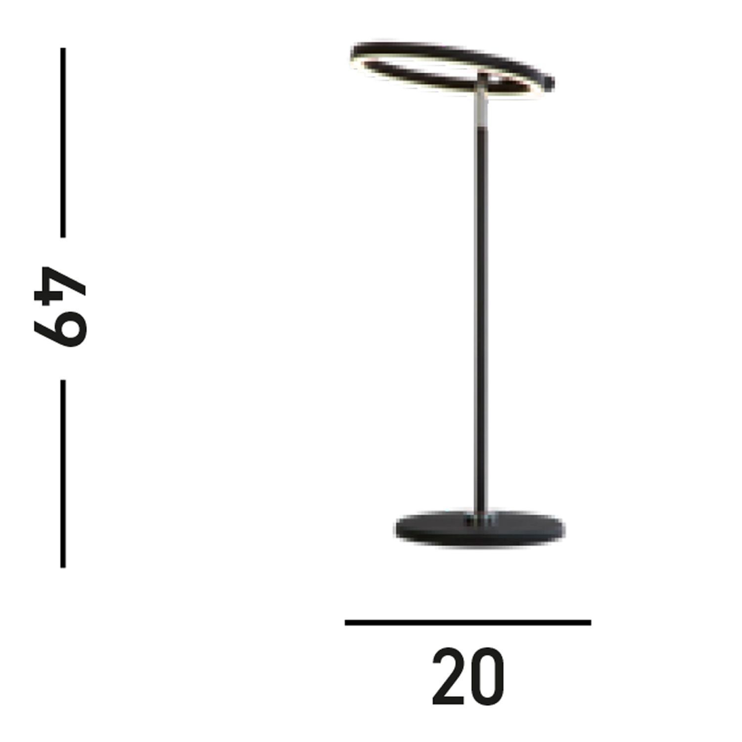 Lampe de table LED à intensité variable Métal noir 579 lm flexible