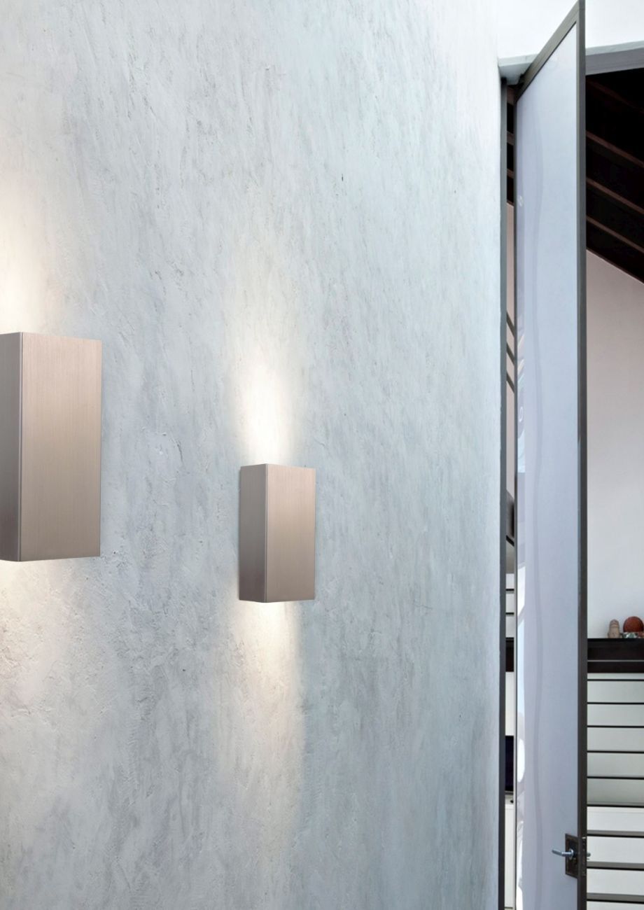 Applique murale METALLICO en nickel mat 2flmg