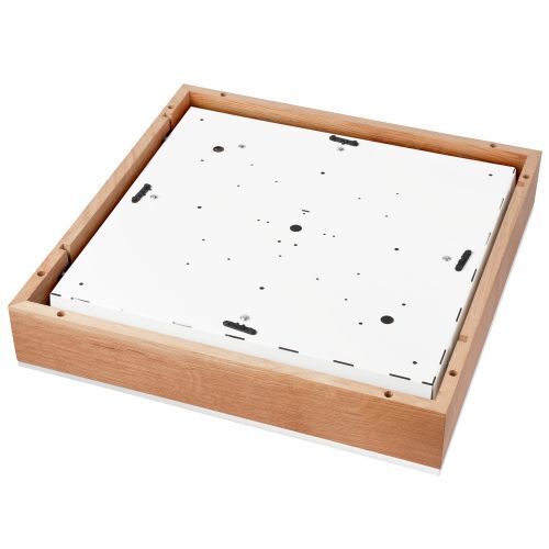 Plafonnier en bois Abat-jour en verre E27 L:48 cm faible éblouissement