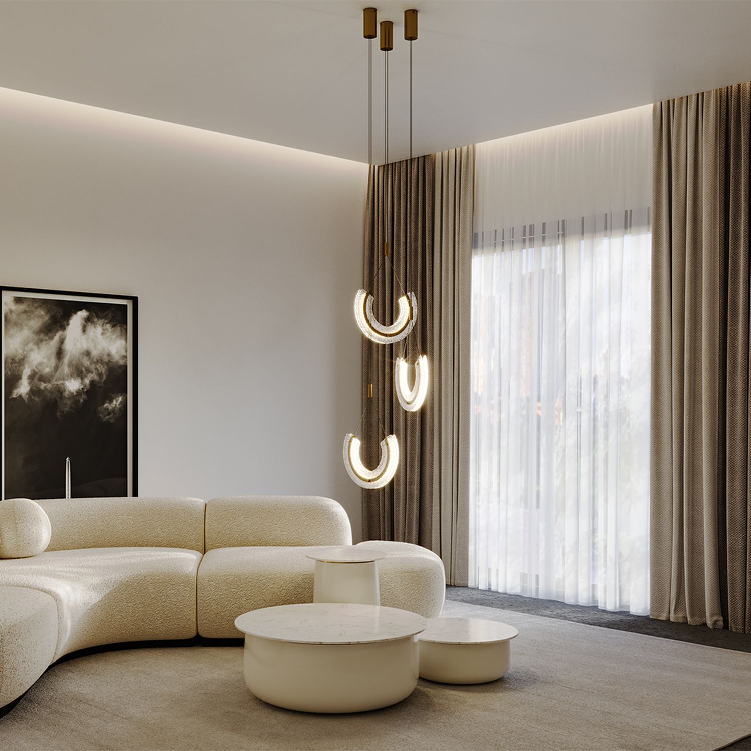 Lampe LED à suspendre aluminium verre H : max. 186,5 cm 350 lm