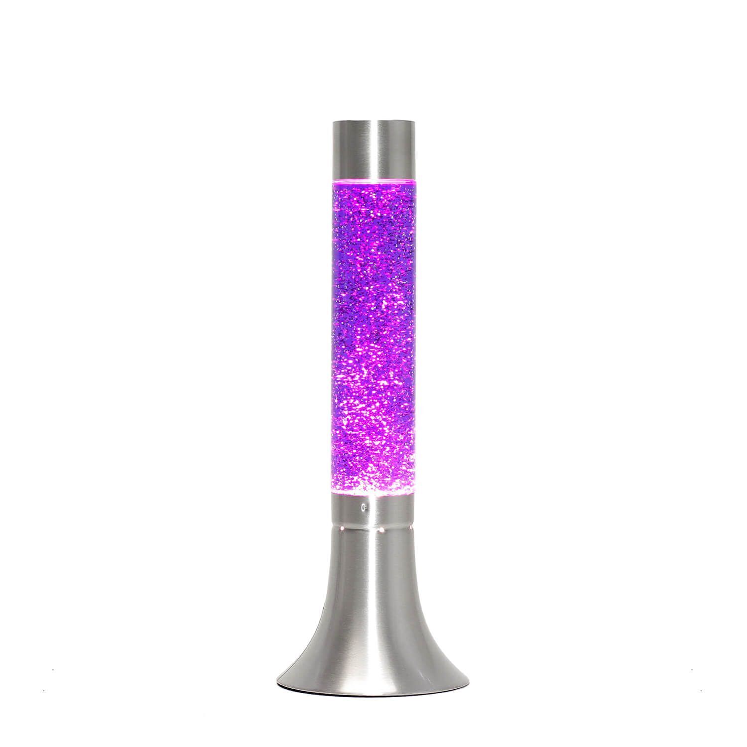 Lampe à Lave Violet Paillettes H:38cm Design Rétro YVONNE