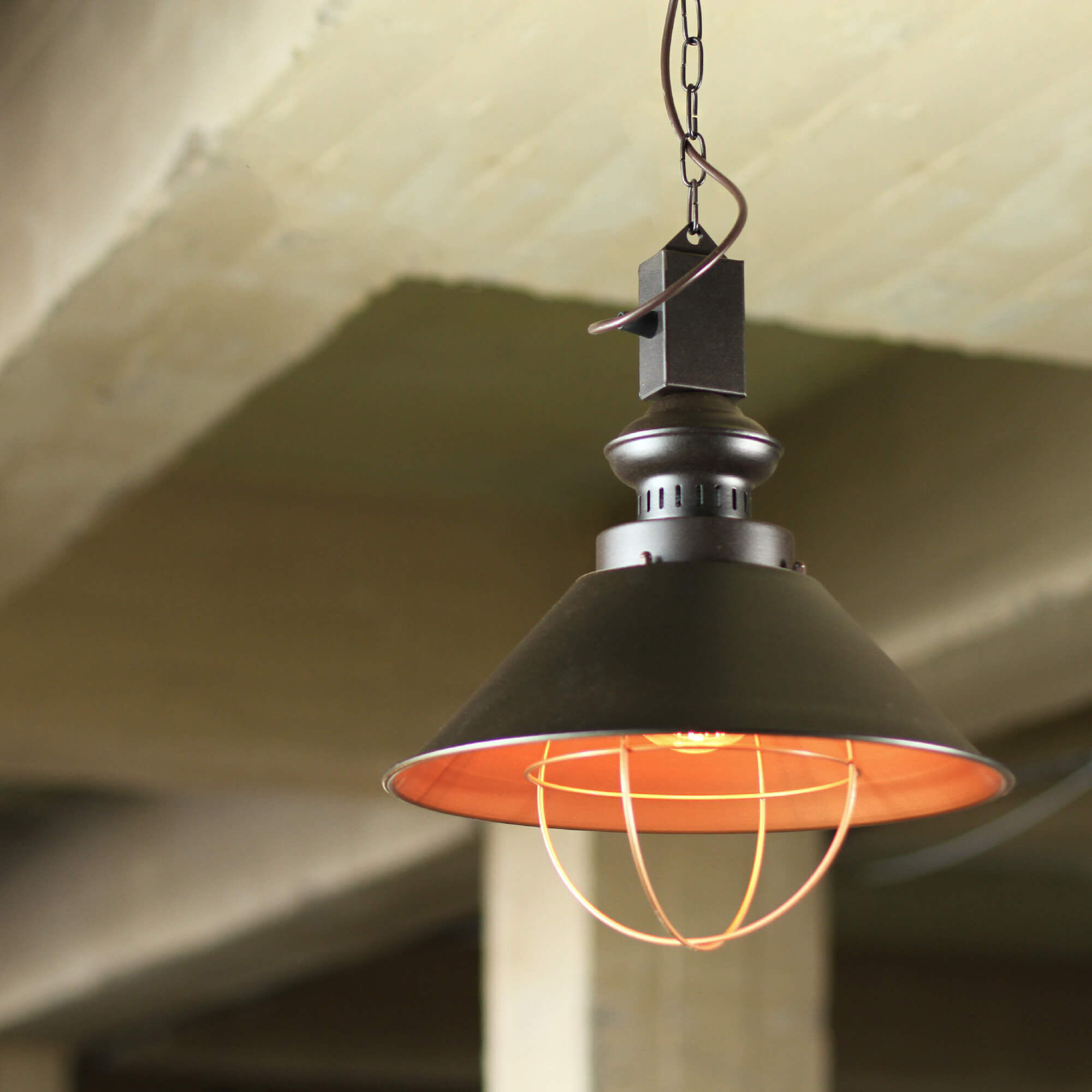 Loft Lampe à suspendre avec chaîne marron/cuivre Lampe, Lampenschirm, Leuchte