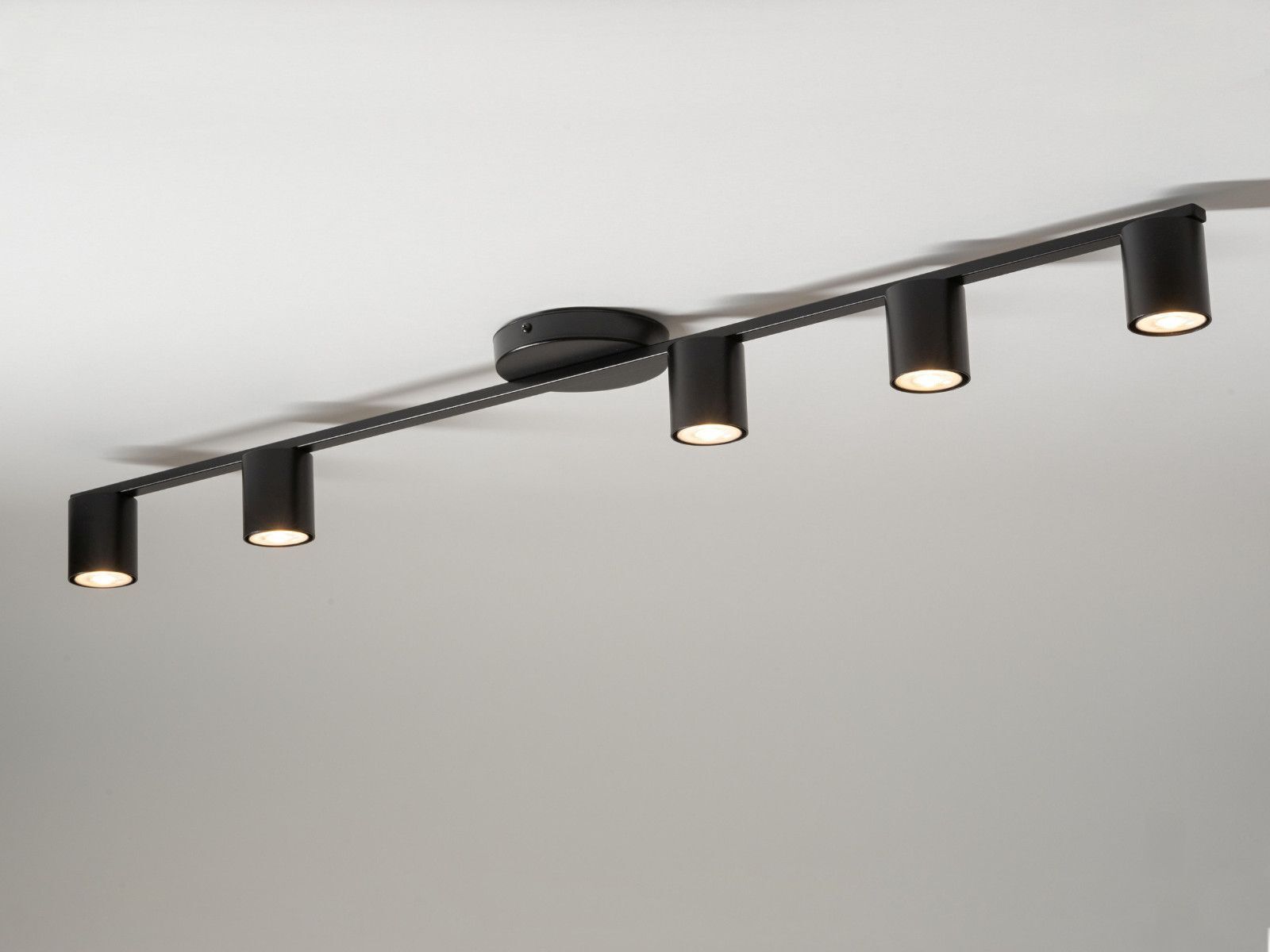 Plafonnier noir GU10 L:110 cm Multi-flamme Intemporel