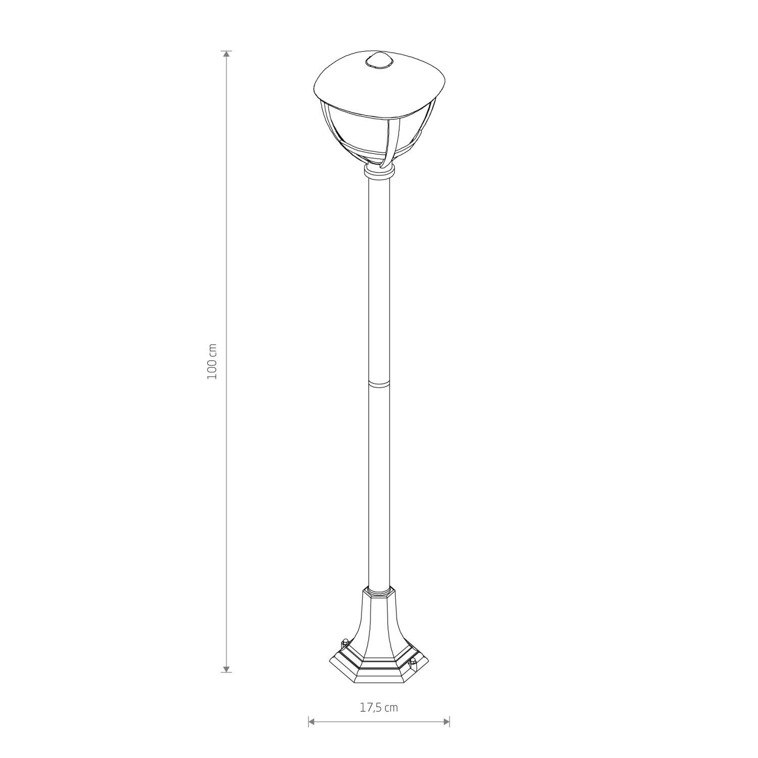 Lampe d'extérieur IP44 100 cm Noir Aluminium Moderne E27