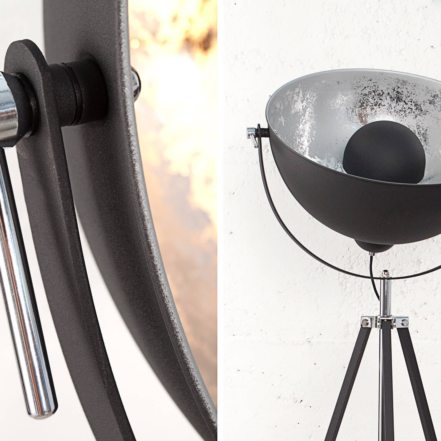 Exceptionnel lampadaire noir mobile Stativ, Beleuchtung, Sinken, Waschbeckenhahn