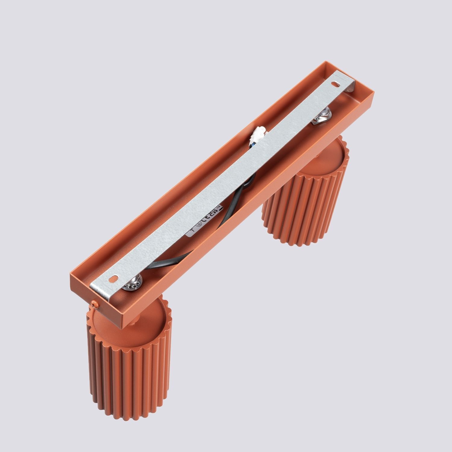 Plafonnier orientable L : 30 cm petit 2-flamme GU10 rouge
