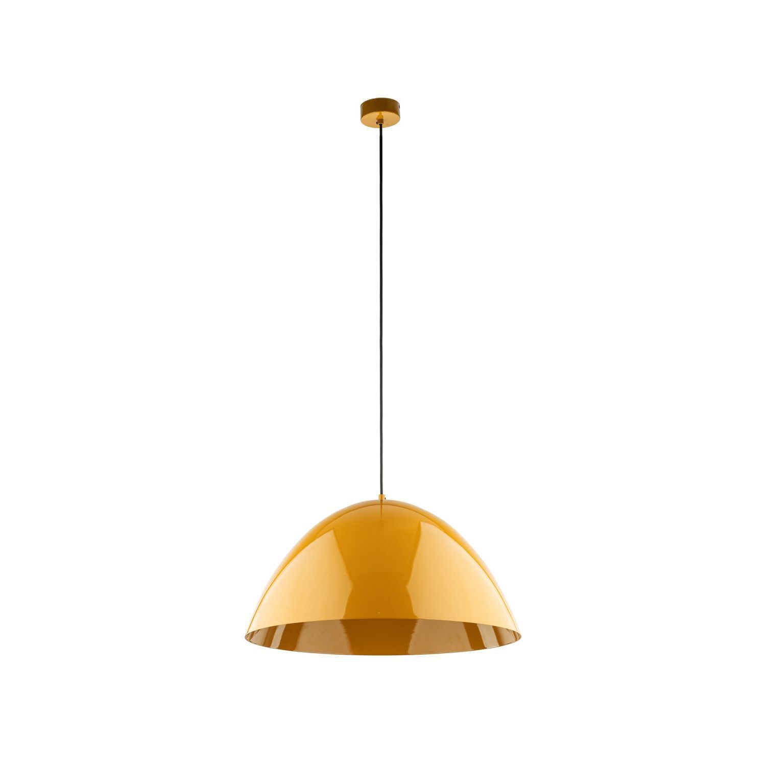 Suspension métal ronde Ø 50 cm H : max. 170 cm E27 jaune