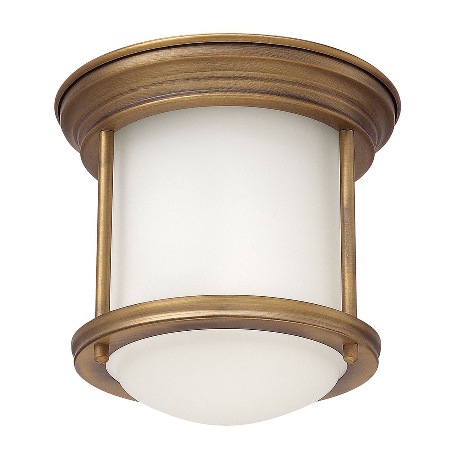 Plafonnier salle de bain IP44 rond D : 19,6 cm verre métal E27