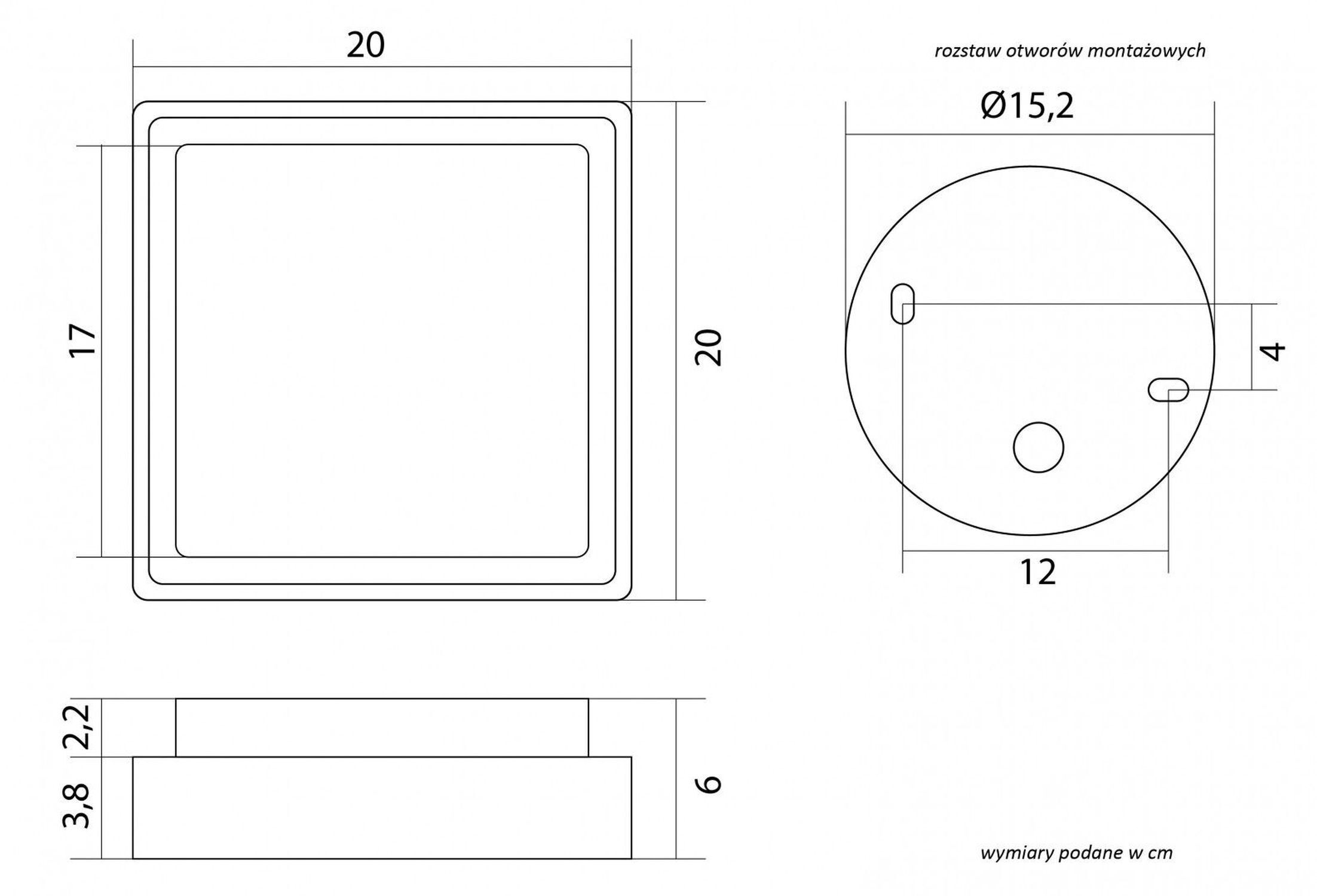 Applique murale LED résistante aux intempéries aluminium IP65 18 W L:20 cm