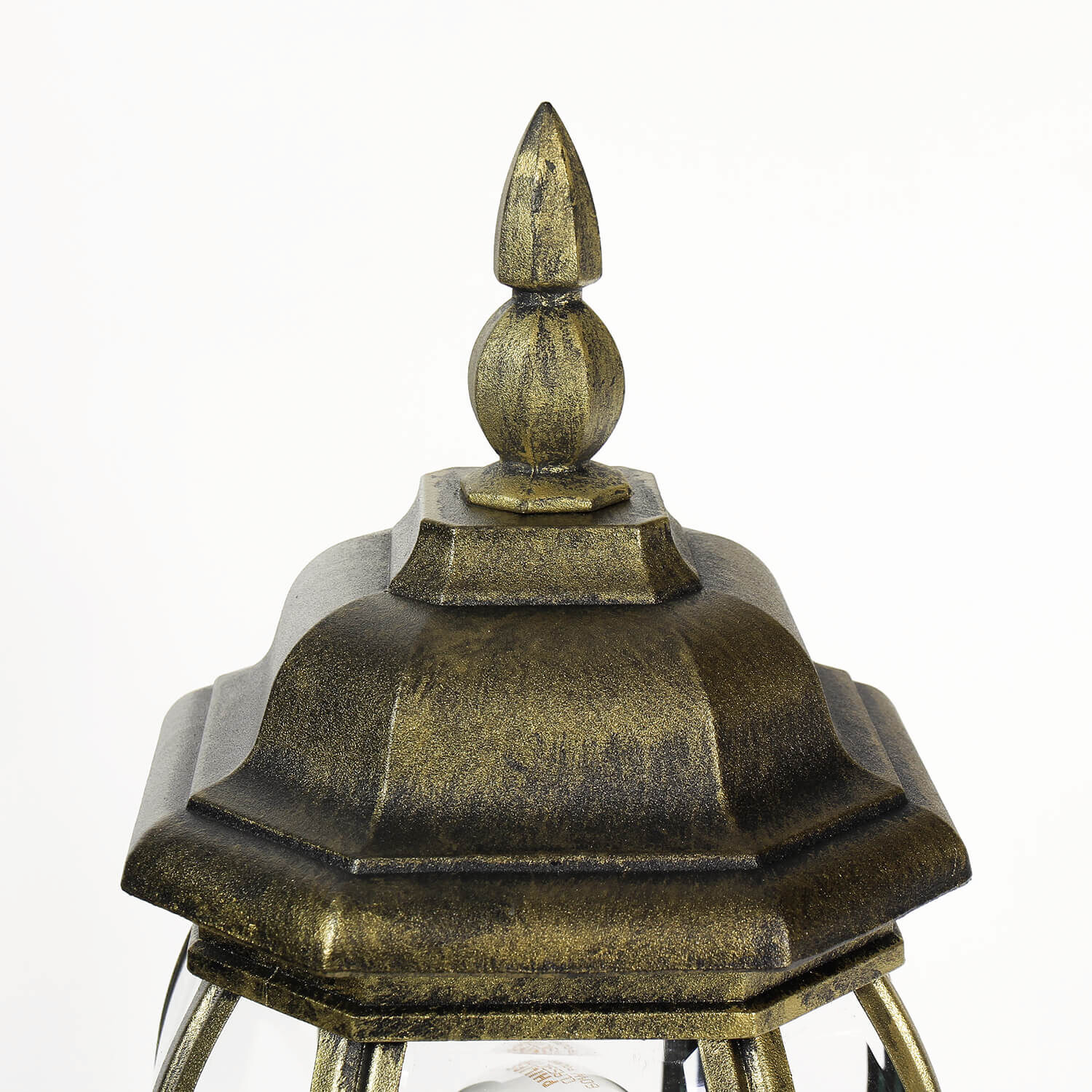 Petit lampadaire sur socle pour l'extérieur or antique 50,5cm