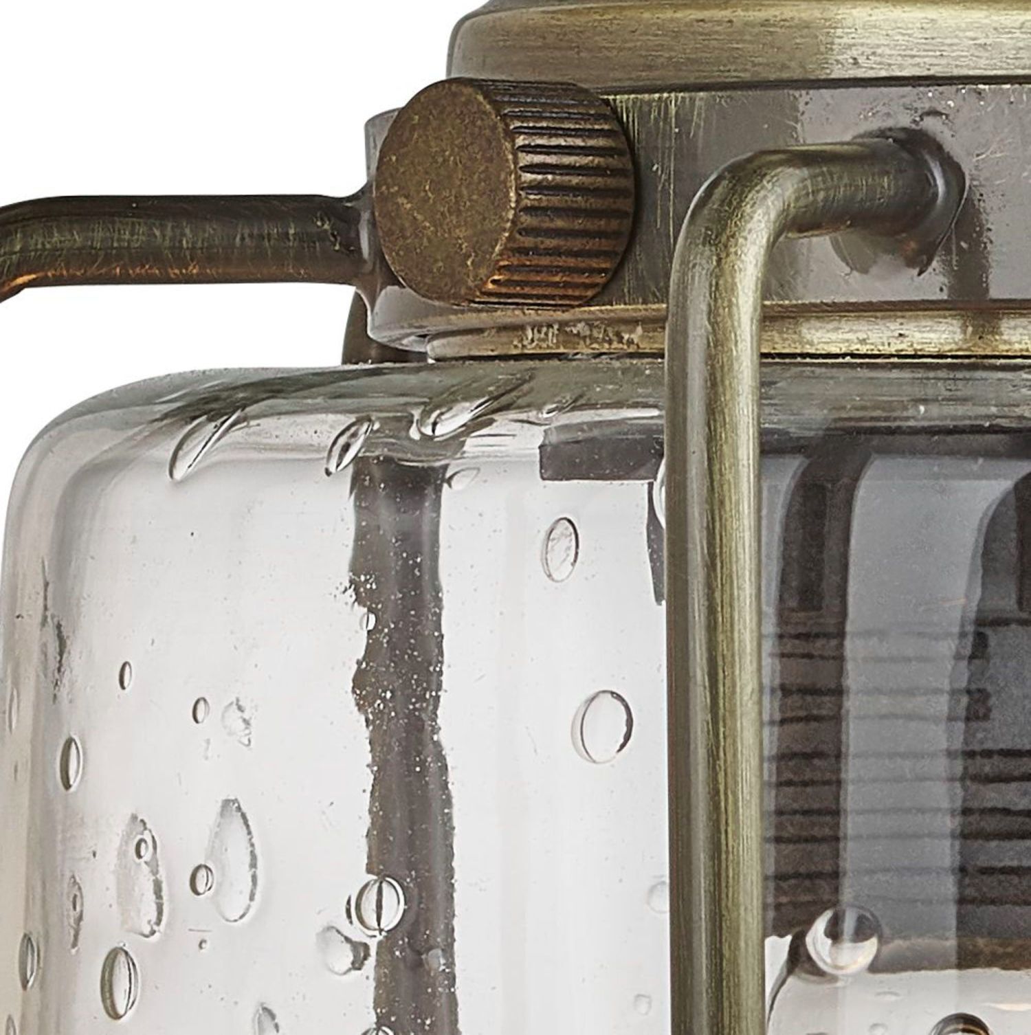 Applique E27 en laiton antique transparent verre métal vintage Krug