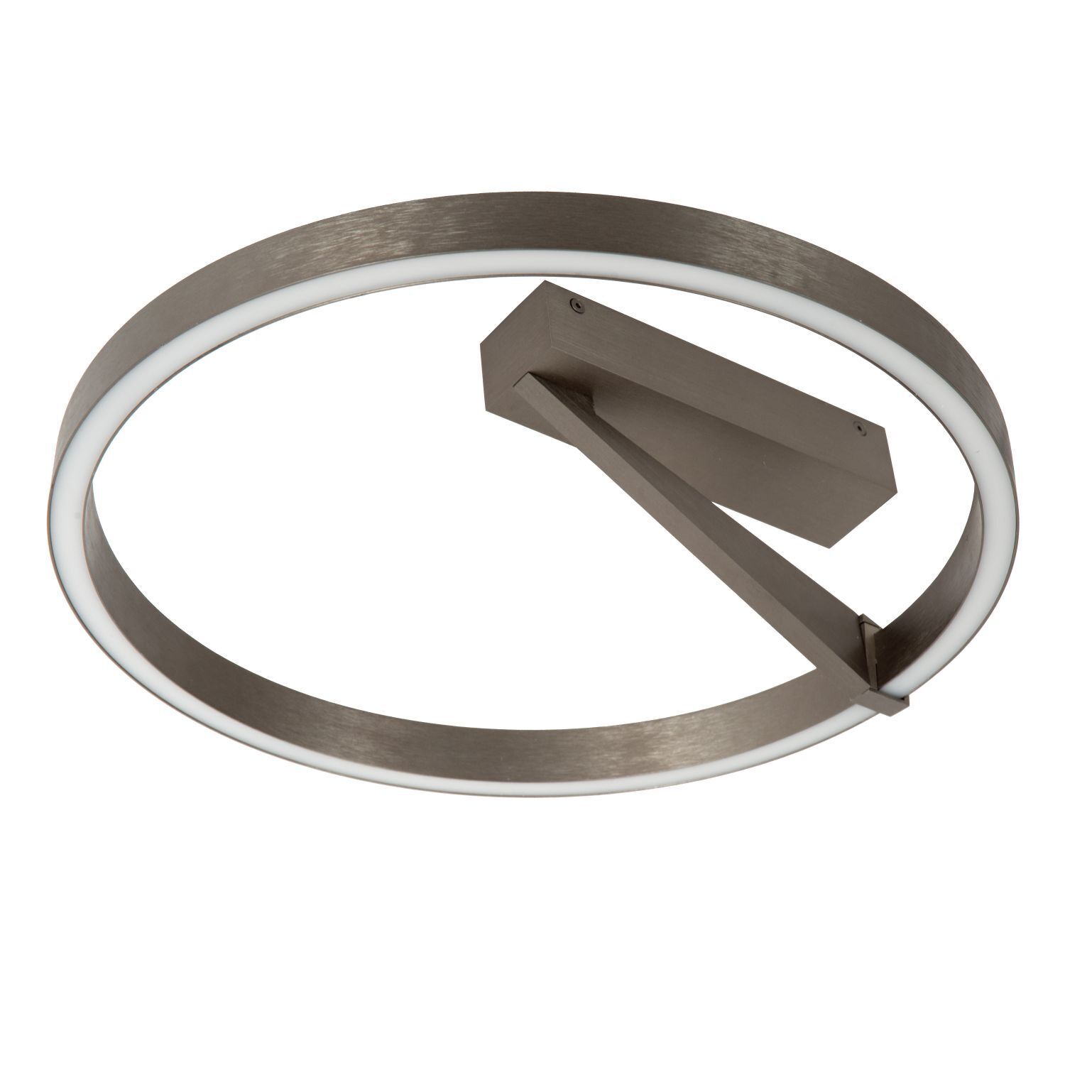 LED Deckenlampe Aluminium Fernbedienung B:40 cm 2200 K Ringleuchte, Zierleuchte, Metallring, LED-Beleuchtung, modernes Design