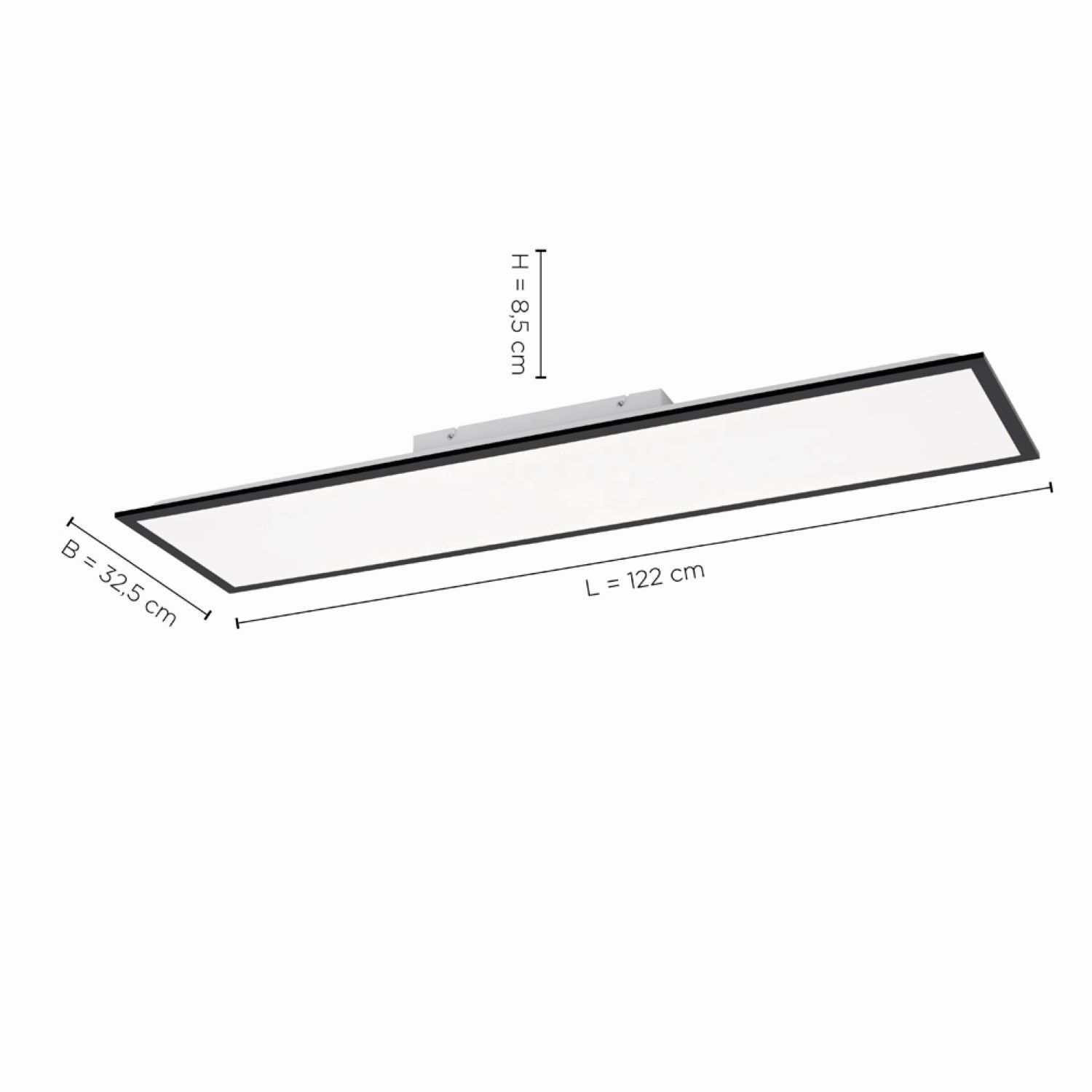 Lampe de plafonnier LED dimmable noir télécommande 4370 lm