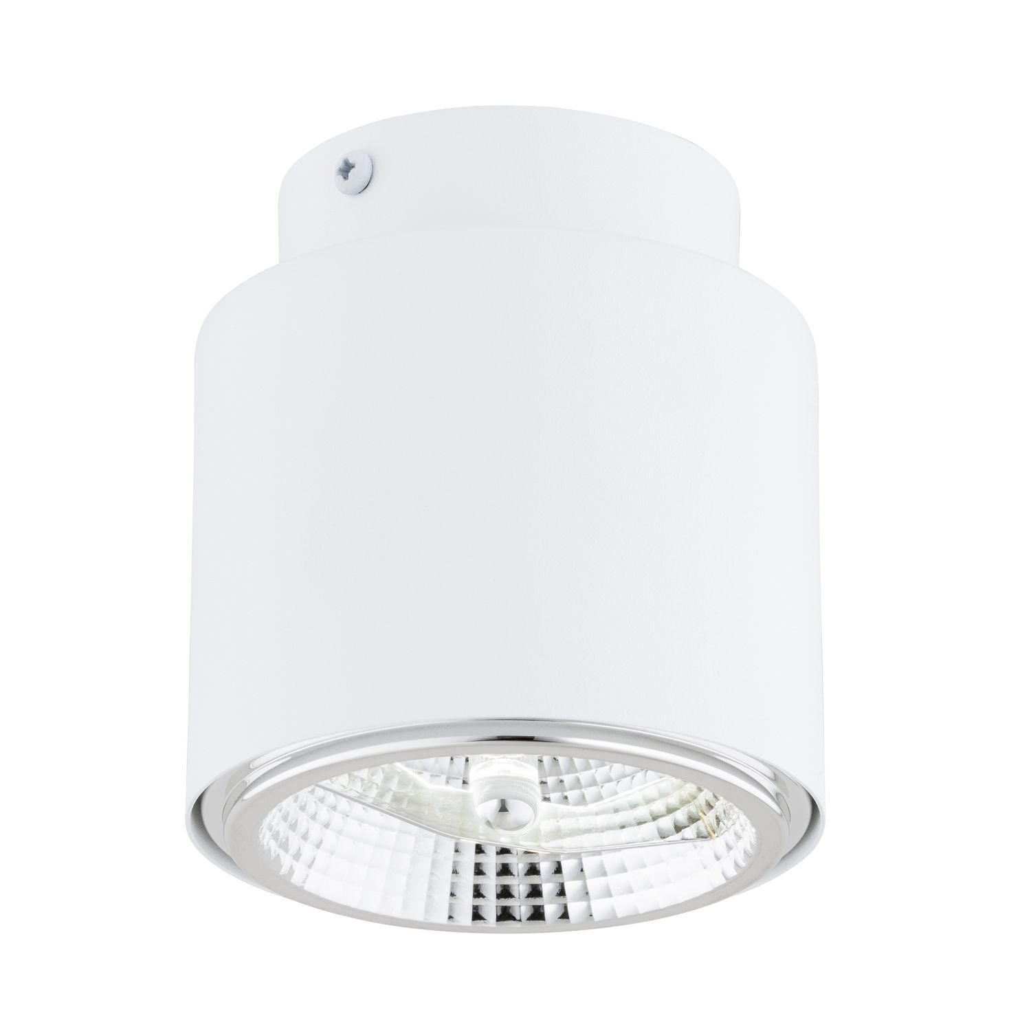 Spot de plafond blanc apparent Ø 11,5 cm H : 12 cm GU10 AR111 Métal Deckenleuchte