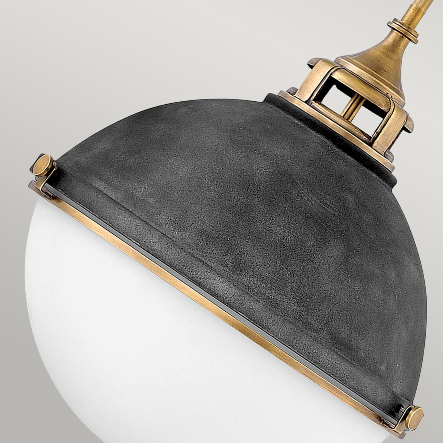 Suspension ronde Ø 45,7 cm métal verre 3x E27 Lampe, Leuchte, Lampenschirm
