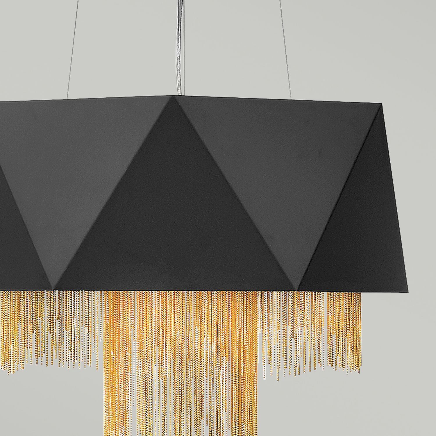 Lampe à suspendre Design moderne noir or métal VENINA