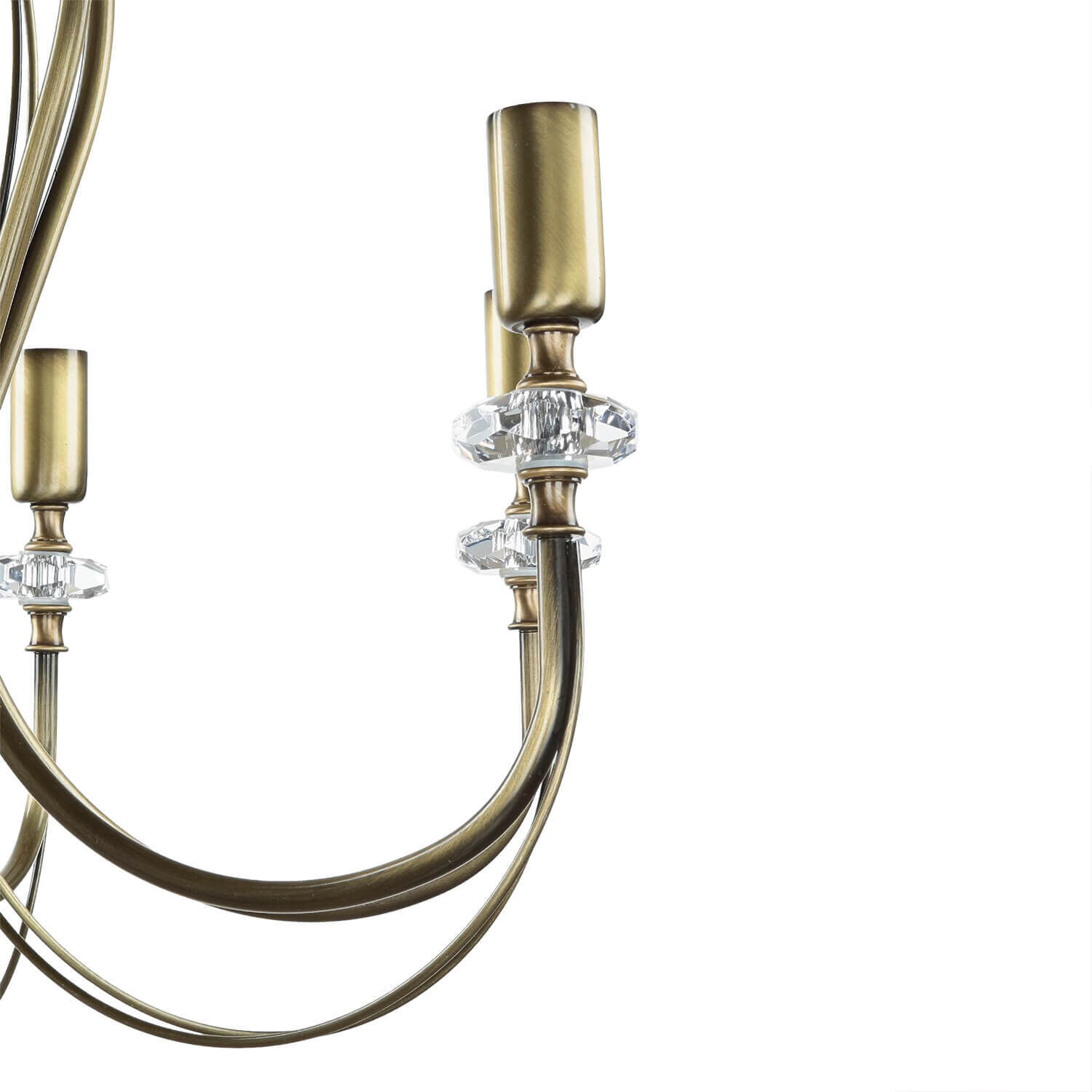 Lustre rustique métal en laiton E14 6-flamme