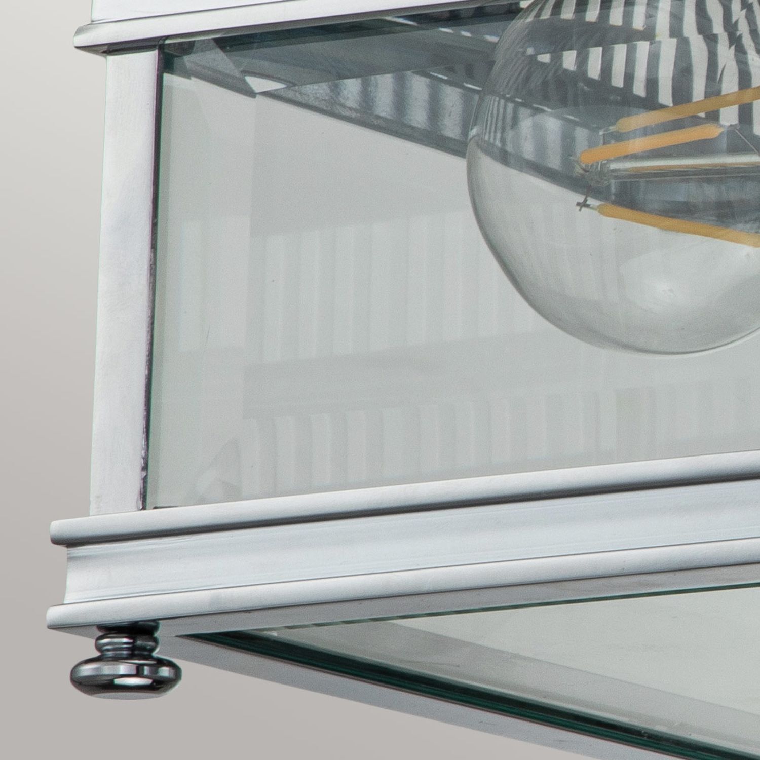 Plafonnier extérieur laiton verre E27 IP44 30 cm de large