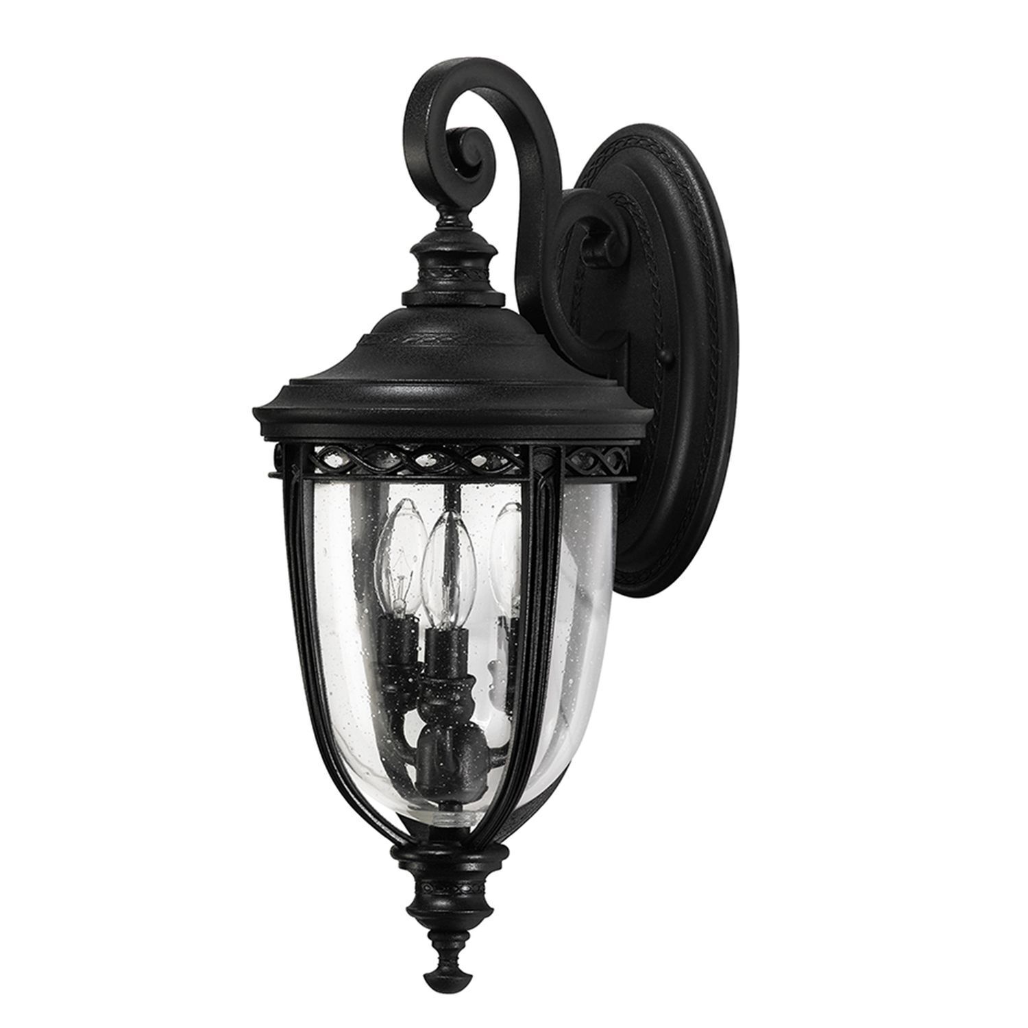 Applique extérieure Lanterne noire IP44 Rustique