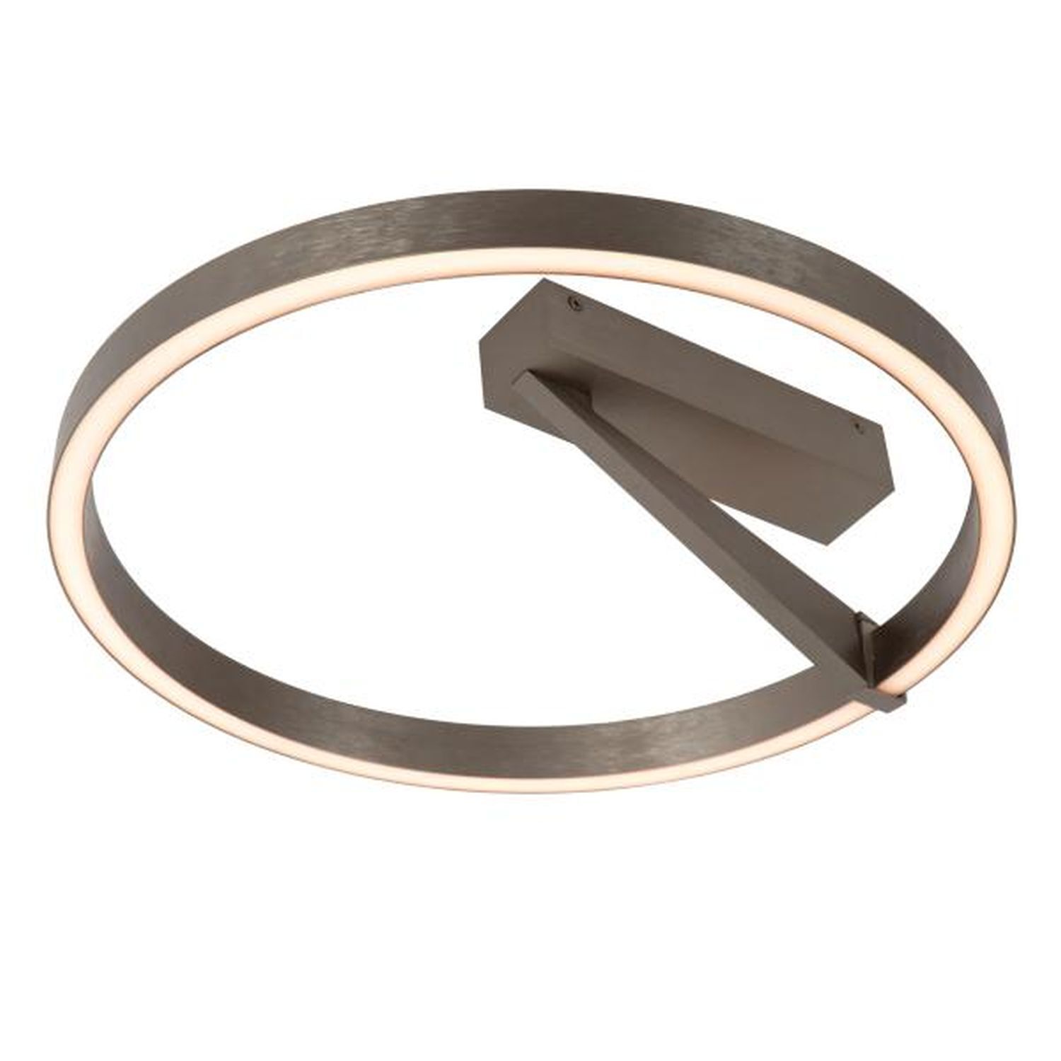 LED Deckenlampe Aluminium Fernbedienung B:40 cm 2200 K deckenlampe, ringlampe, leuchte, metall, neutral