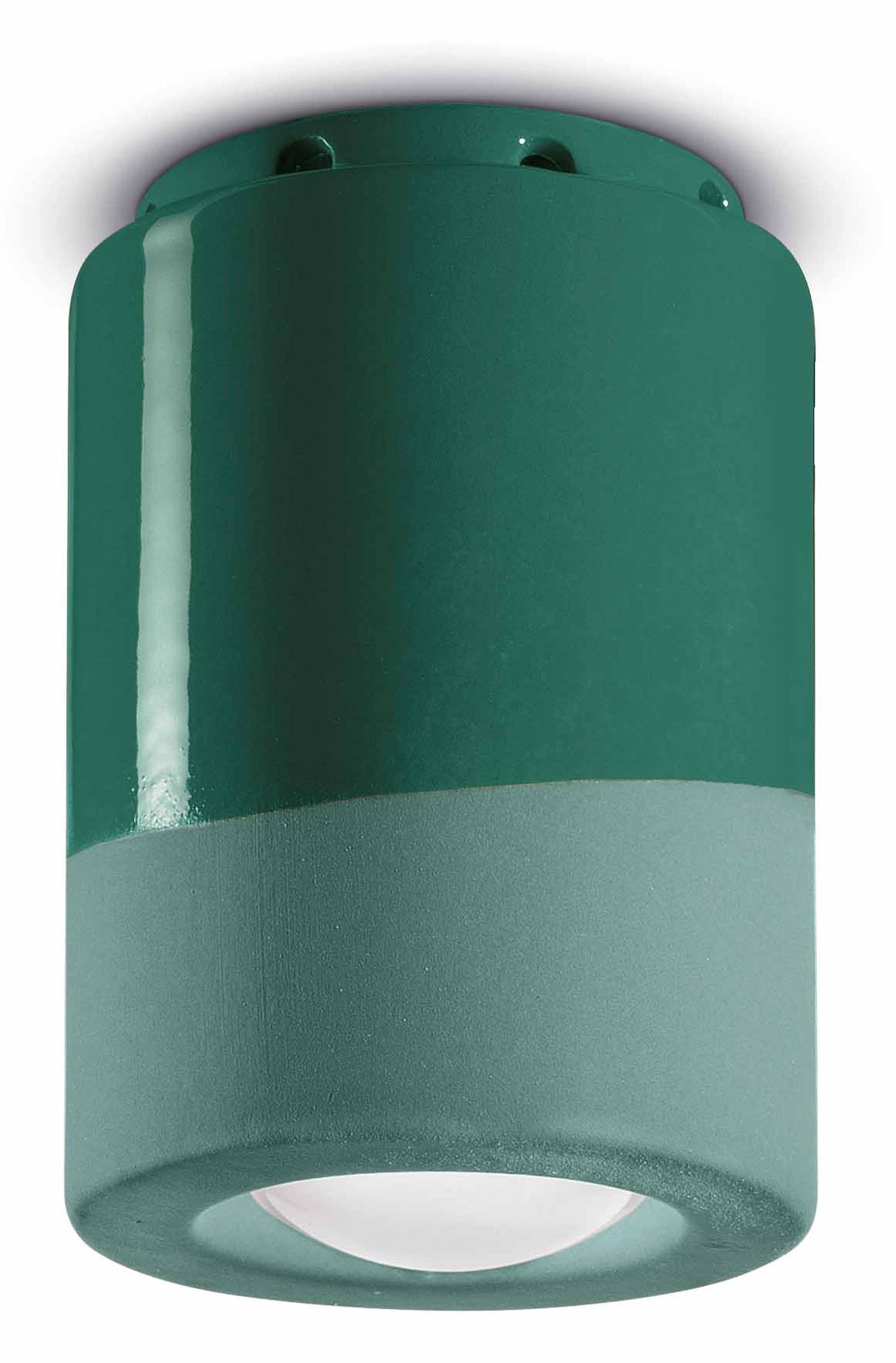 Lampe de plafond en céramique D : 8,5 cm en saillie Vert E14 fait main