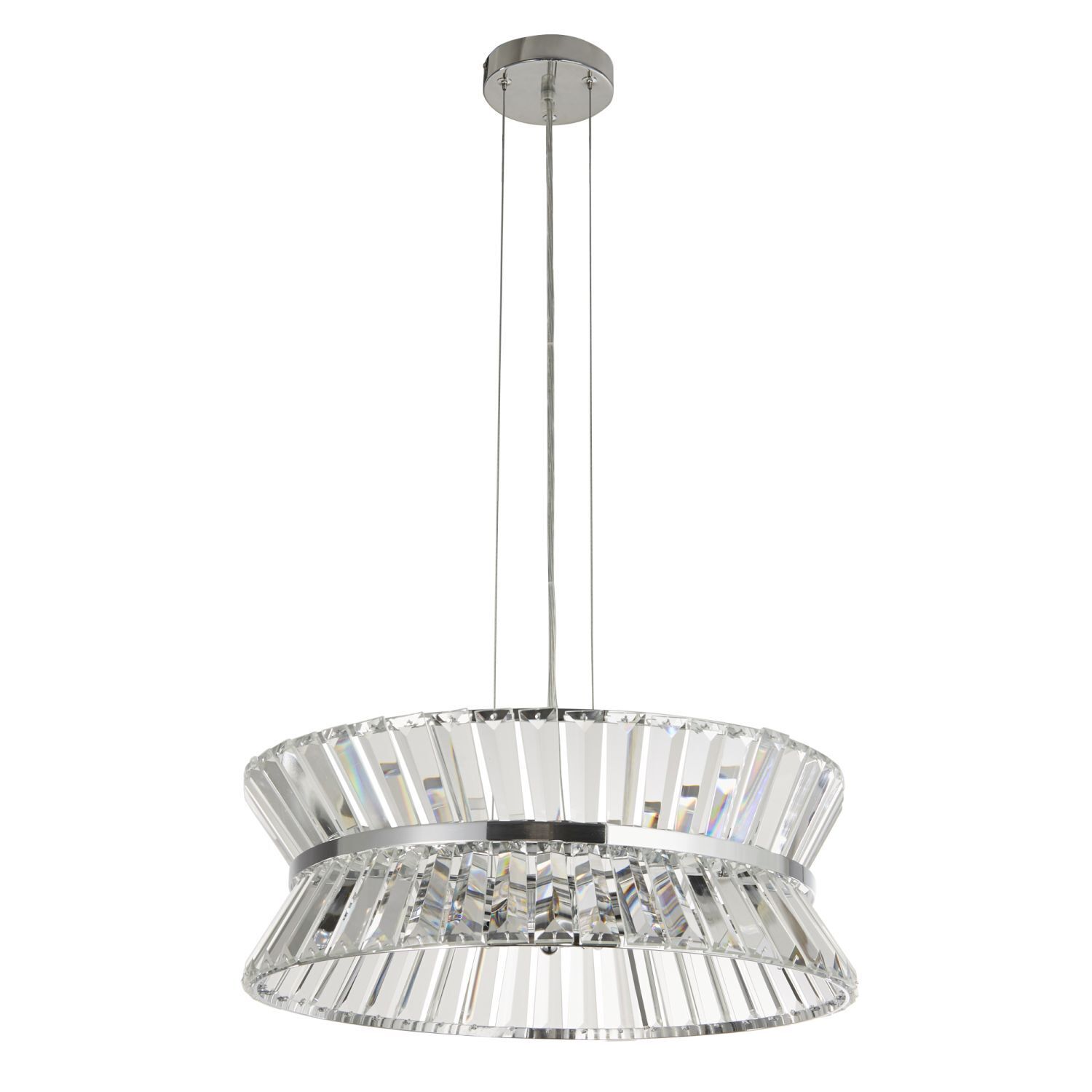 Lampe à suspendre cristal Ø 50 cm rond 7x G9 Art Nouveau