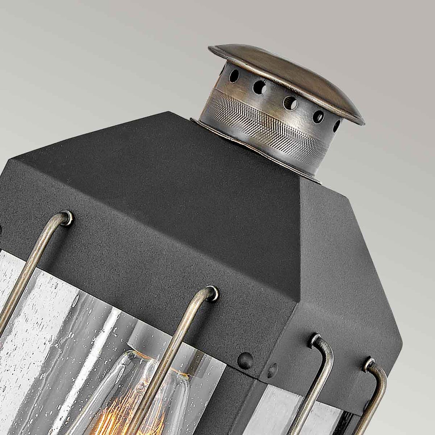 Lampe d'extérieur E27 mur verre aluminium IP44 hauteur 34,4 cm