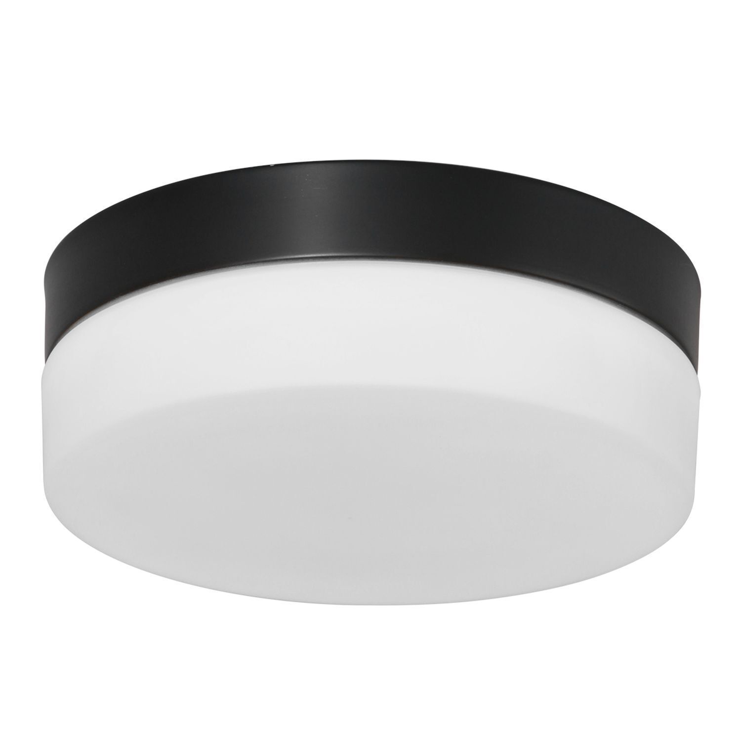 Plafonnier LED rond verre métal IP44 Ø30 cm 24 W