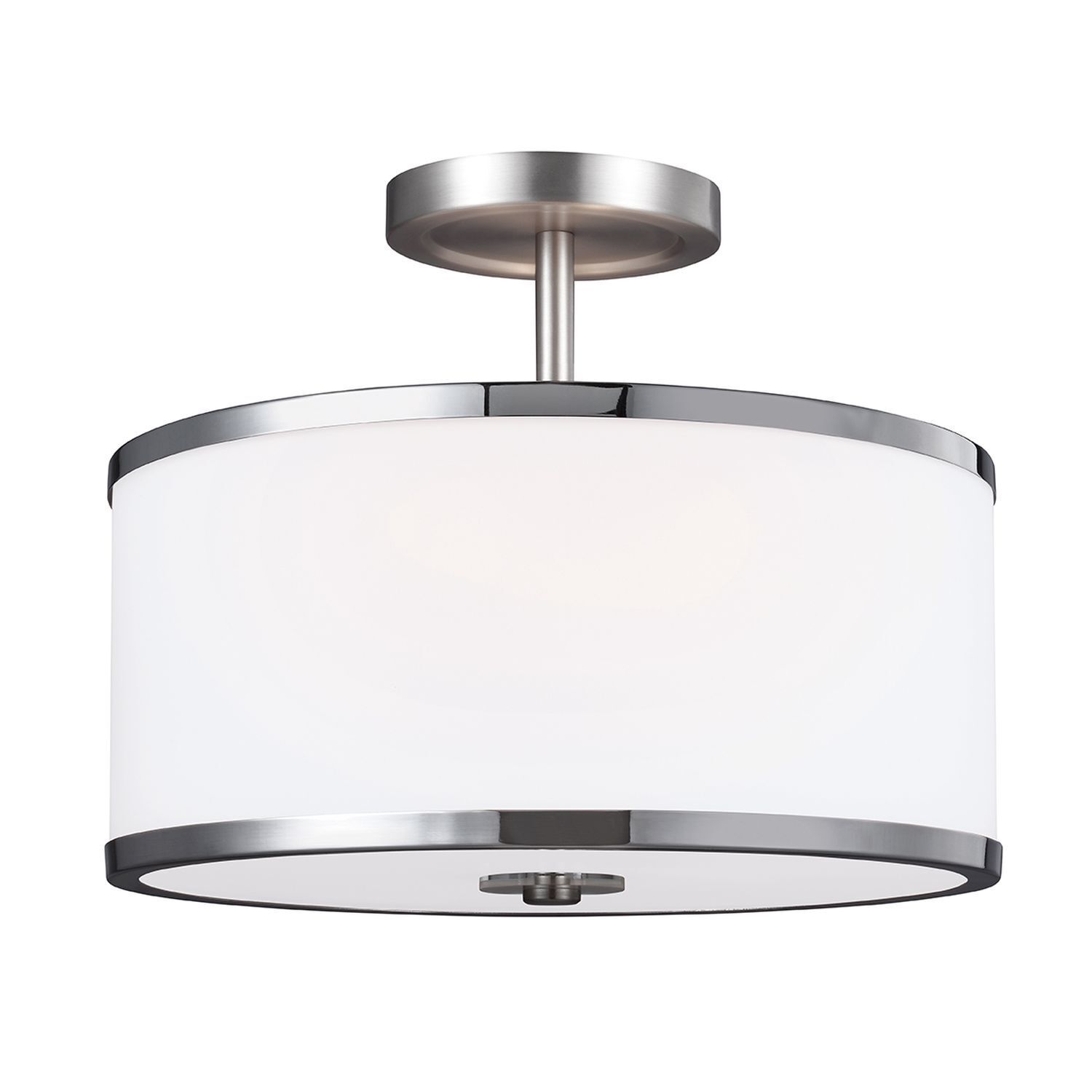 Plafonnier ILVY Chrome Blanc Ø32cm Lampe design