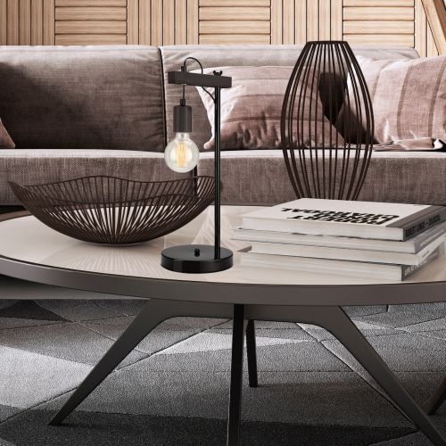 Lampe de table en bois noir polyvalent 56cm AMIDA
