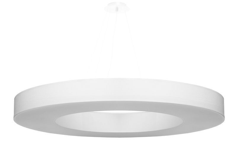 Suspension Ring Blanc Ø 90 cm rond 8x E27 Tissu