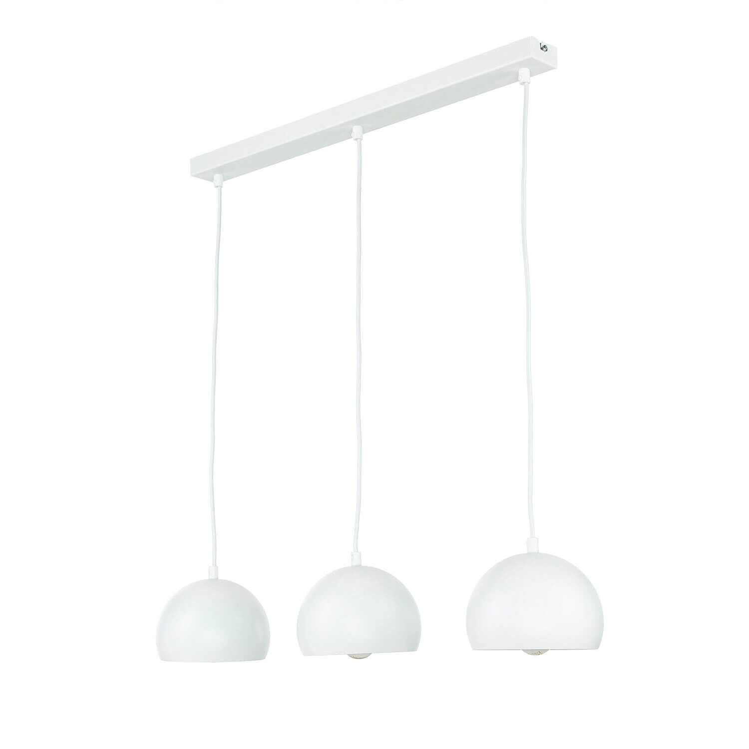 Lampe à suspendre blanche E27 design rétro 3 flammes