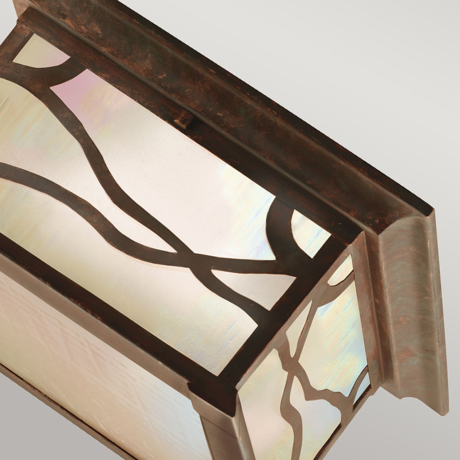 Lampe de plafonnier extérieur L : 29,8 cm IP44 2x E27 en cuivre antique Lampe