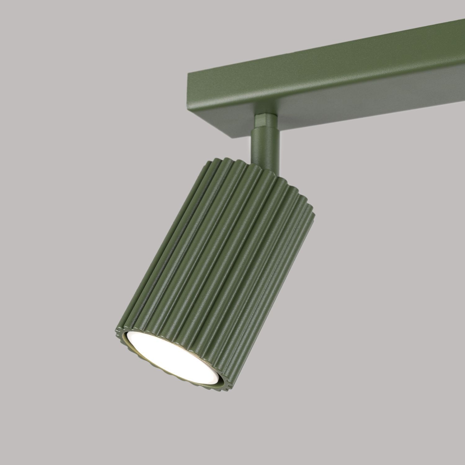 Projecteur de plafond à 2 flammes L : 30 cm petit orientable GU10 vert