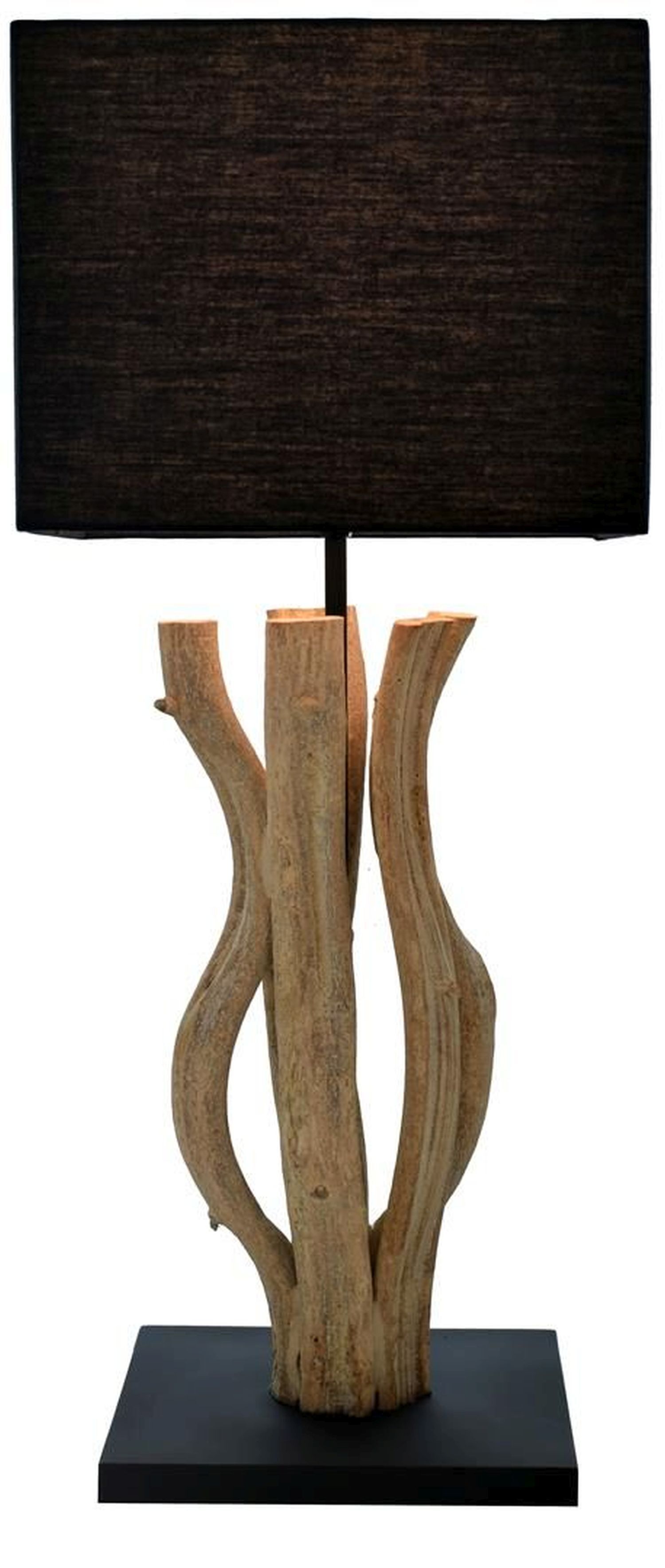 Lampe de table en bois flotté Abat-jour en tissu fait main Salon