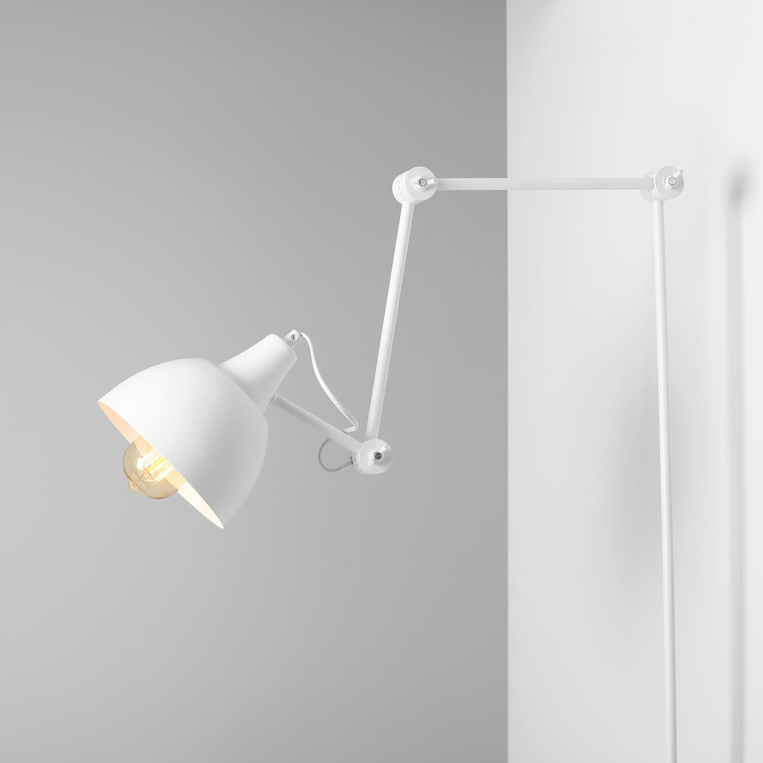 Applique murale blanche Design moderne Lampe de lecture murale