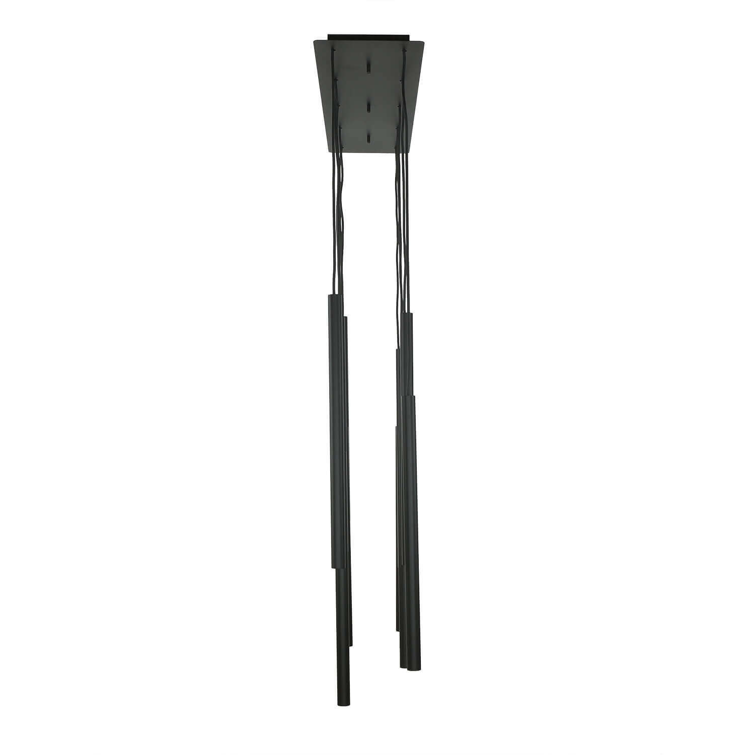 Wandleuchte, Außenlampe, hängende Leuchte, Metallstangen, Schwarz